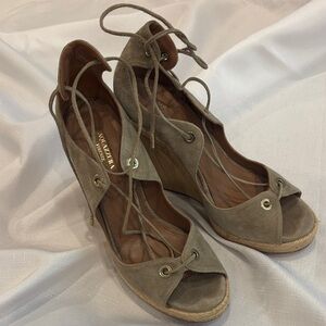 Aquazzura Olive Lace-Up Wedges